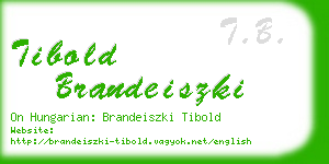 tibold brandeiszki business card